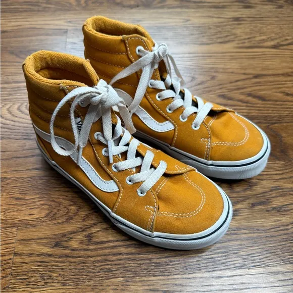 Vans Color Theory SK8- Hi Kids High-Top Sneakers - Golden Yellow Size 2.0