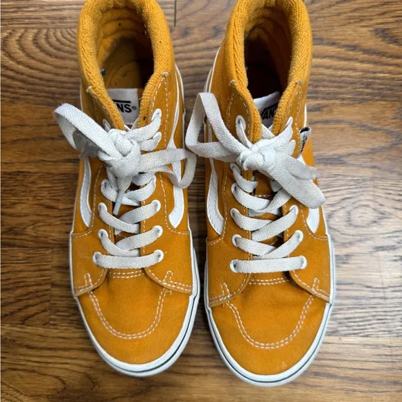 Vans Color Theory SK8- Hi Kids High-Top Sneakers - Golden Yellow Size 2.0