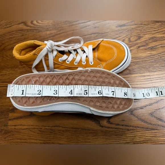 Vans Color Theory SK8- Hi Kids High-Top Sneakers - Golden Yellow Size 2.0