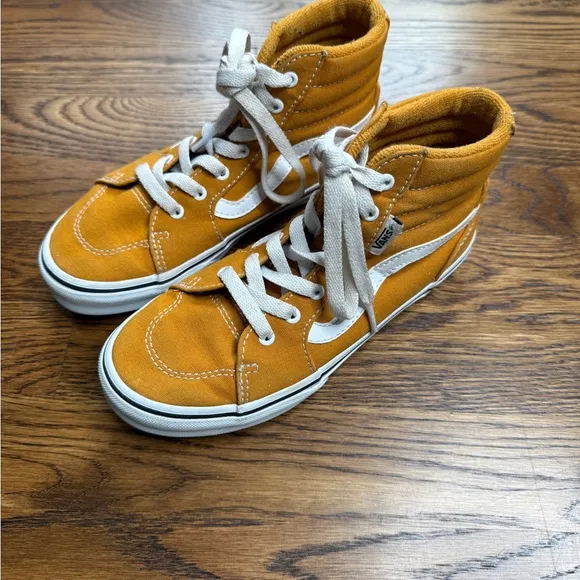 Vans Color Theory SK8- Hi Kids High-Top Sneakers - Golden Yellow Size 2.0