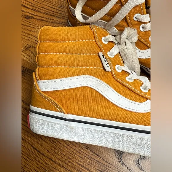 Vans Color Theory SK8- Hi Kids High-Top Sneakers - Golden Yellow Size 2.0