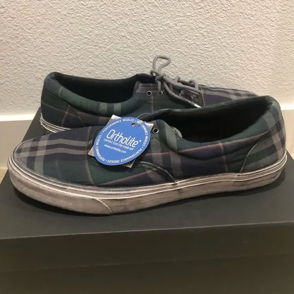 Vans Era The Overwashed Collection Era Plaid Shoes. NWT! Sz 13