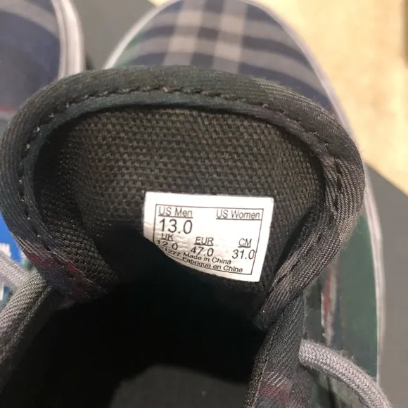 Vans Era The Overwashed Collection Era Plaid Shoes. NWT! Sz 13