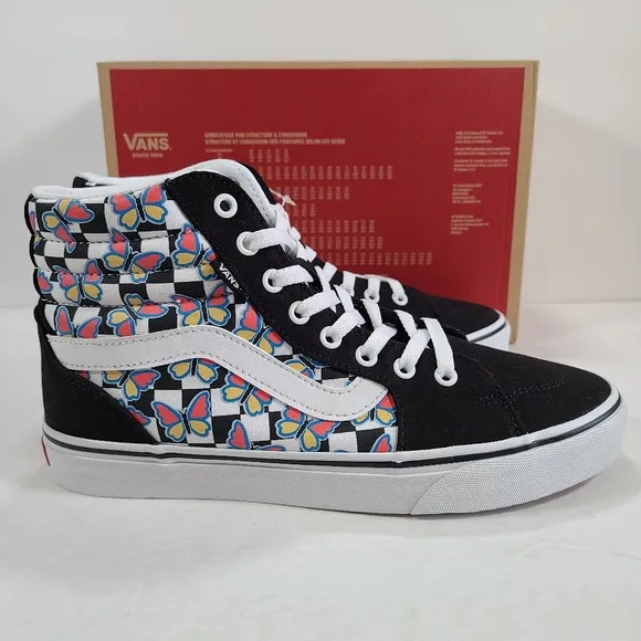 Vans Filmore Hi Butterfly Checkerboard Multi Sneakers Women's Size 10