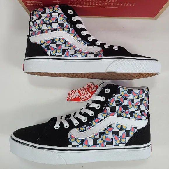 Vans Filmore Hi Butterfly Checkerboard Multi Sneakers Women's Size 10