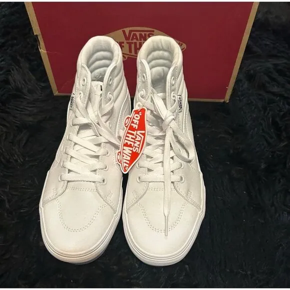 VANS Filmore hi top white platform lace up shoes sneakers women's 9 new