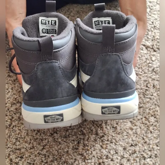 Vans Gray and White Athletic Shoes with Sporty Design