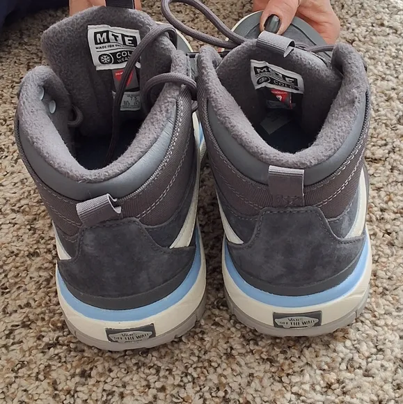 Vans Gray and White Athletic Shoes with Sporty Design