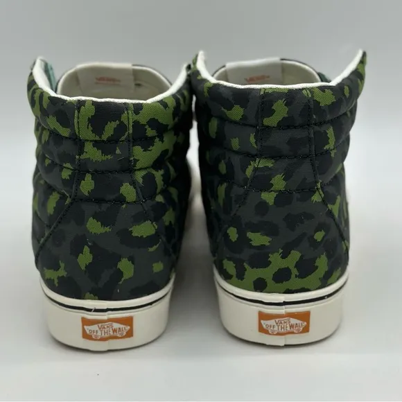Vans Green and White High-Top Sneakers