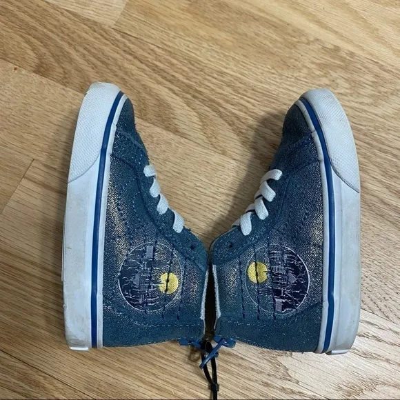 Vans Harry Potter Sneakers Sz 5.5 Toddler High Top Blue Metallic