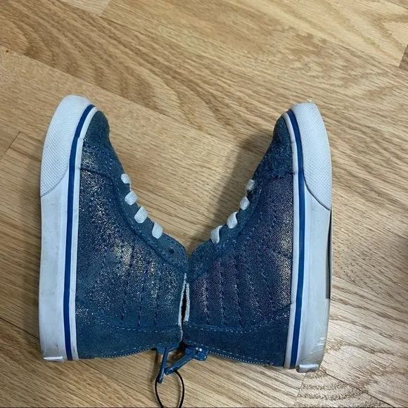Vans Harry Potter Sneakers Sz 5.5 Toddler High Top Blue Metallic