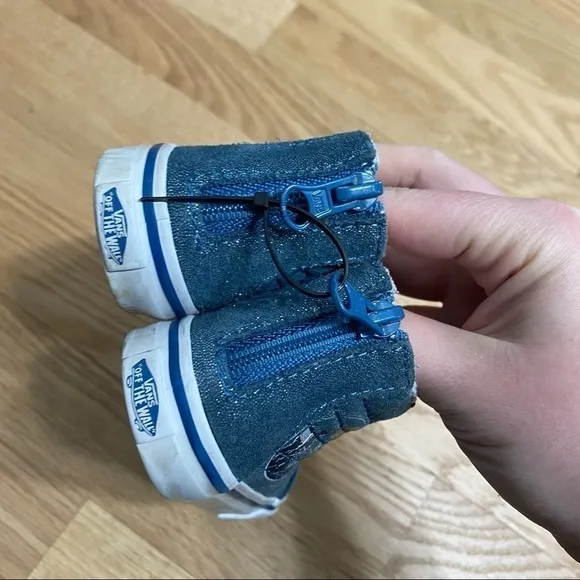 Vans Harry Potter Sneakers Sz 5.5 Toddler High Top Blue Metallic
