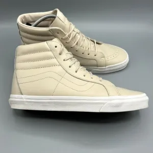 Vans High Top Nude Leather Sneakers Trainers Mens Size 12