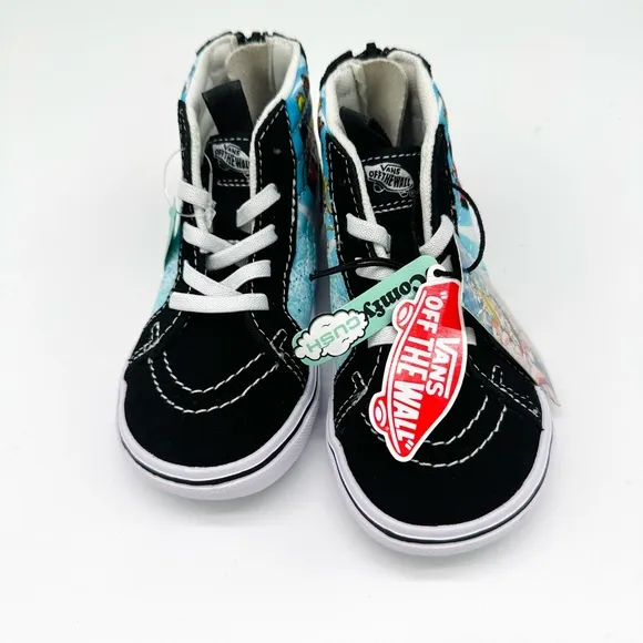 Vans Kids High-Top Black and White Sneakers Sailor Moon