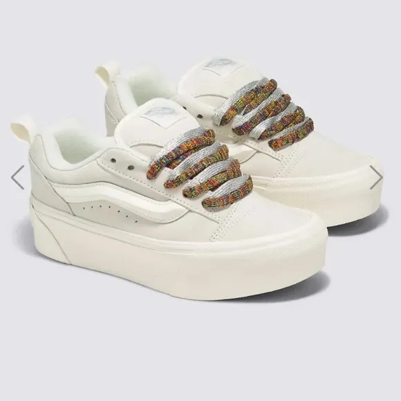 Vans KNU STACK Sneakers white with Multi Laces Sz 9.5