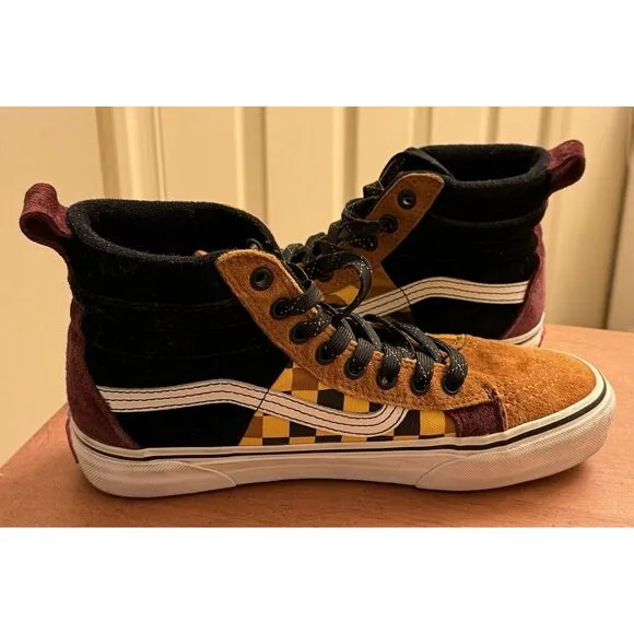 Vans Men sk8-hi 46 mte All Weather Shoes Size‎ 6.5 Camo/checkered EUC