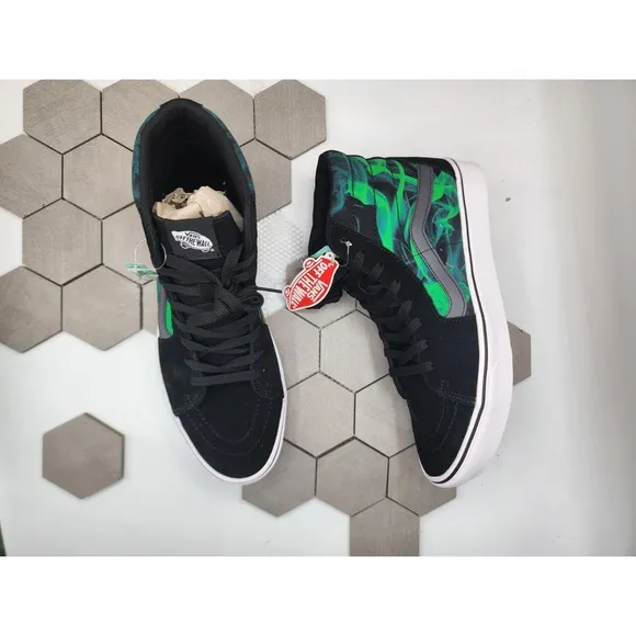 Vans Men's ComfyCush SK8-HI Shoes Sneakers After Dark Green &amp; Black Size 11.5
