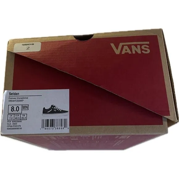 VANS Seldan Skate Shoes Canvas Unexplored VN0A4TZEBKP MENS SIZE 8