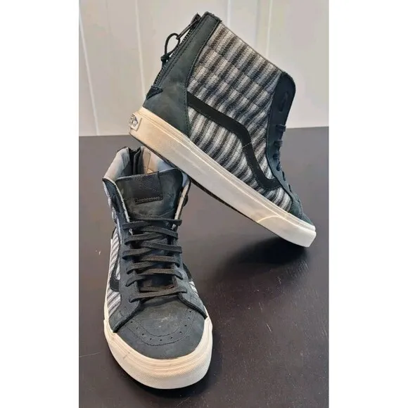 VANS SK8 CALIFORNIA Hi Top ZIP Italian Weave Skate Shoes Men's 8.5 Wmns 10 Zip
