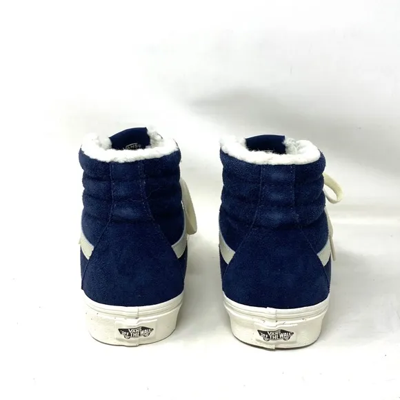 VANS Sk8-Hi Cozy Hug Shoes Skate Suede Faux Fur Navi Women's Casual VN0005U9JDU