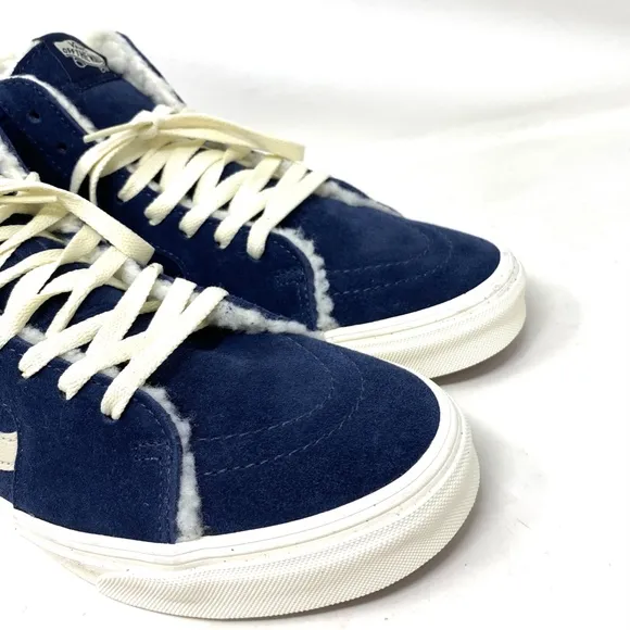 VANS Sk8-Hi Cozy Hug Shoes Skate Suede Faux Fur Navi Women's Casual VN0005U9JDU