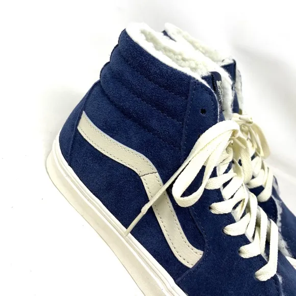 VANS Sk8-Hi Cozy Hug Shoes Skate Suede Faux Fur Navi Women's Casual VN0005U9JDU