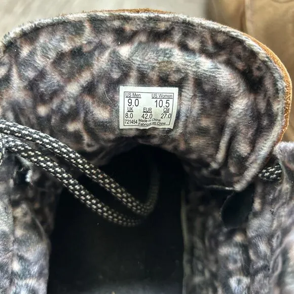 Vans SK8-Hi Del Pato MTE Mens 9 Brown Gum Leather Fleece Lined Boot Shoes