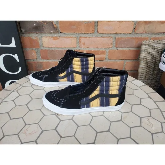 Vans Sk8-Hi Denim Stripes Sneaker Shoes Men's Size 11 NEW