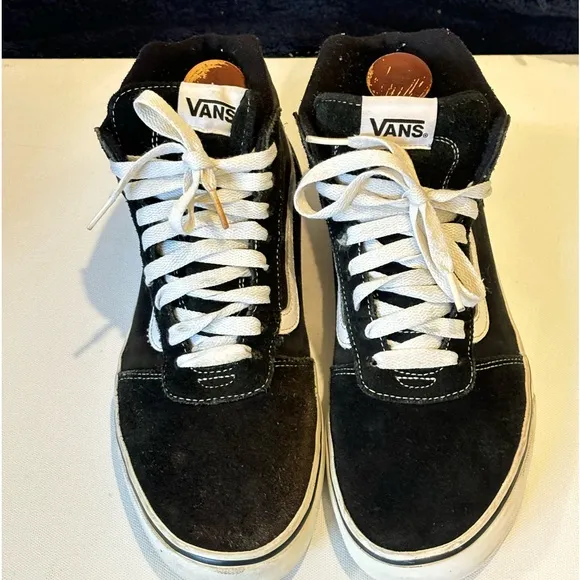 Vans Sk8 Hi Skate Shoe Black &amp; White High- Sneakers