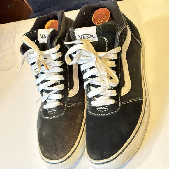 Vans Sk8 Hi Skate Shoe Black &amp; White High- Sneakers