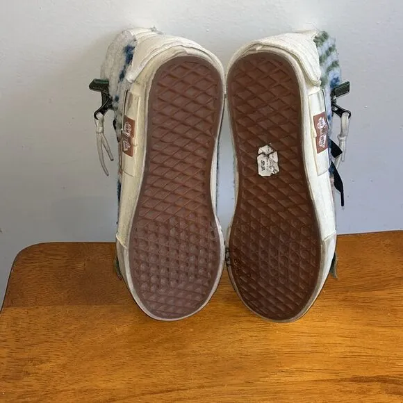 VANS SK8 HI REISSUE CAP MIXED TEXTILE ZIPPER FUR INDIAN WHITE SIZE 5/6.5