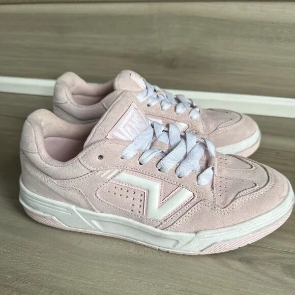 Vans Unisex Upland Chunky 90s Low-Top Y2K Sneakers Pink Suede Size‎ US:M9/W10.5