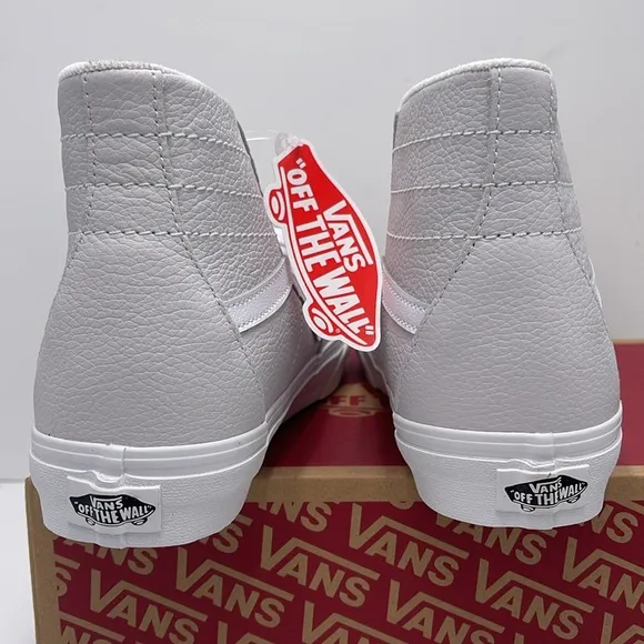 Vans WMNS White High-Top Sneakers Sk8-Hi TaperedLeather Nimbus Cloud