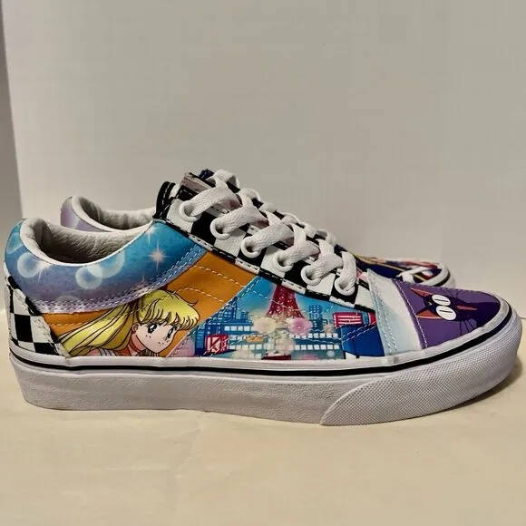 VANS x Pretty Guardian Sailor Moon Old Skool Patchwork Shoes Women's 6.5 Sneaker
