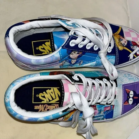VANS x Pretty Guardian Sailor Moon Old Skool Patchwork Shoes Women's 6.5 Sneaker