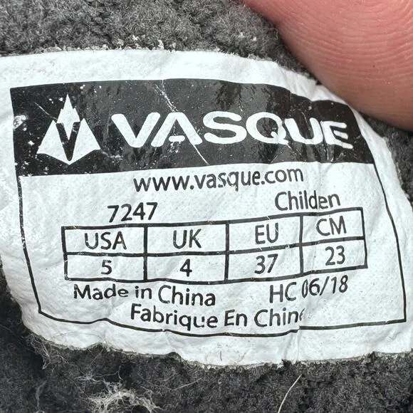 Vasque‎ Coldspark UltraDry Winter Boots Waterproof Leather Blue Kids Size 5