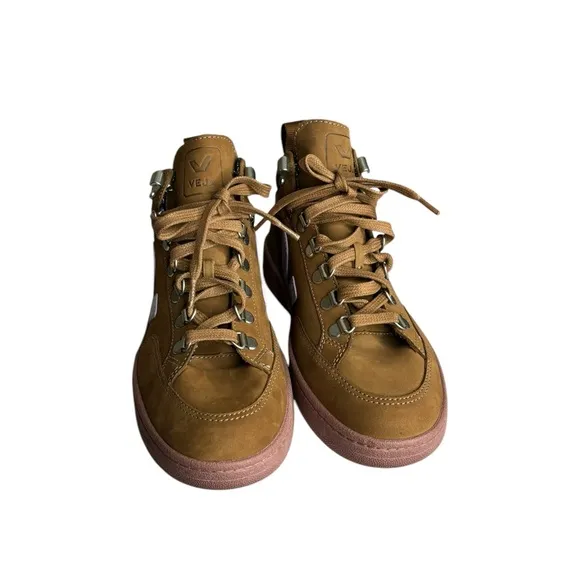 VEJA Nubuck Brown Lavender Roraima High Top Sneaker Size 8