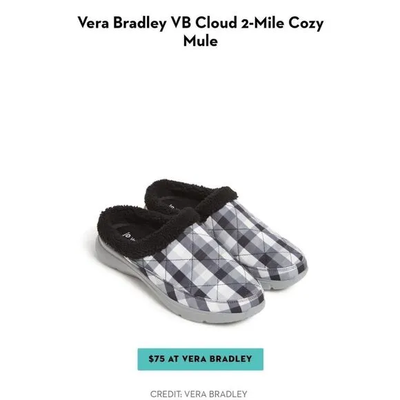Vera Bradley VB Cloud 2-Mile Cozy Mule