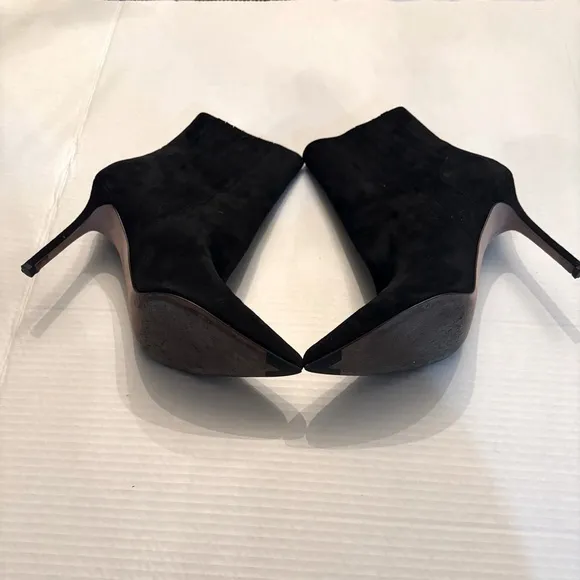 VERONICA BEARD Lisa Suede Stiletto-Heel Ankle Boots black pointed toe bootie 7M
