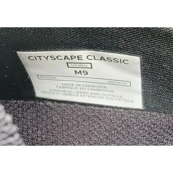 Vessi Cityscape Classic Shoes Men Size 9 Solid Black Lace Up Cloud Comfort EUC