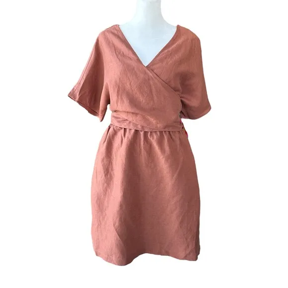VETTA The Convertible Wrap Mini Dress New Clay S