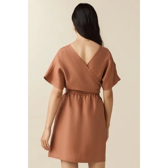 VETTA The Convertible Wrap Mini Dress New Clay S