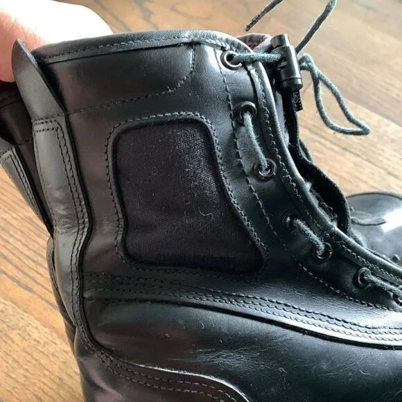 Vibram RRO black leather hard core steel toe boots Union made USA woman’s 7