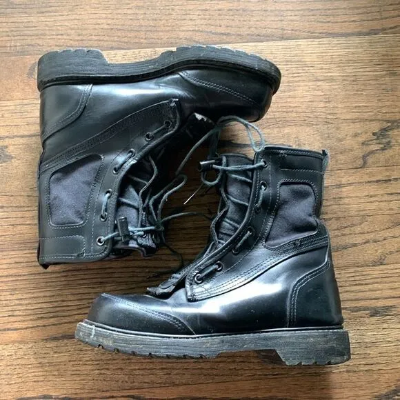 Vibram RRO black leather hard core steel toe boots Union made USA woman’s 7
