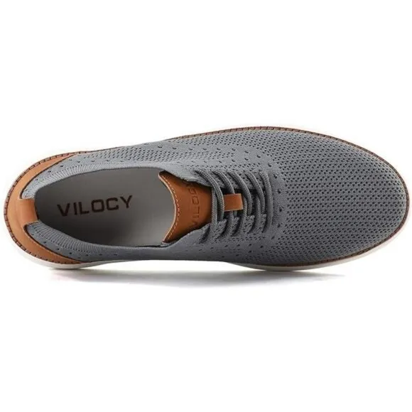 VILOCY Mens Casual Dress Sneakers Mesh Oxford Walking Tennis Work Shoes