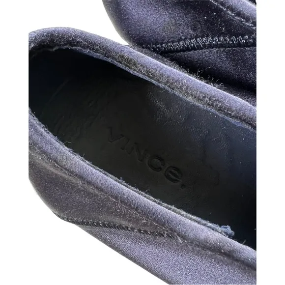 Vince Copley Satin Platform Lace Up Minimalist Sneakers in Navy Size 8