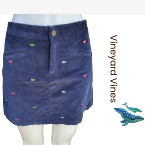 Vineyard‎ Vines blue corduroy skirt 8