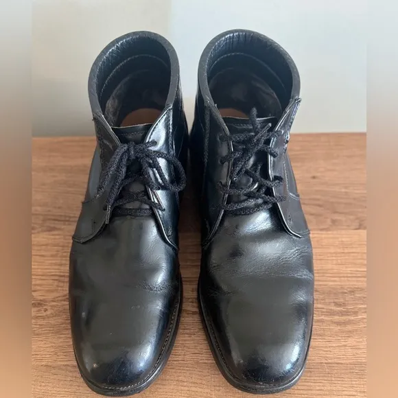 Vintage 1960’s Mason Chippewa Black Leather Steel Toe Boots Men’s Size 9 D