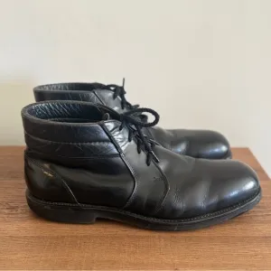 Vintage 1960’s Mason Chippewa Black Leather Steel Toe Boots Men’s Size 9 D