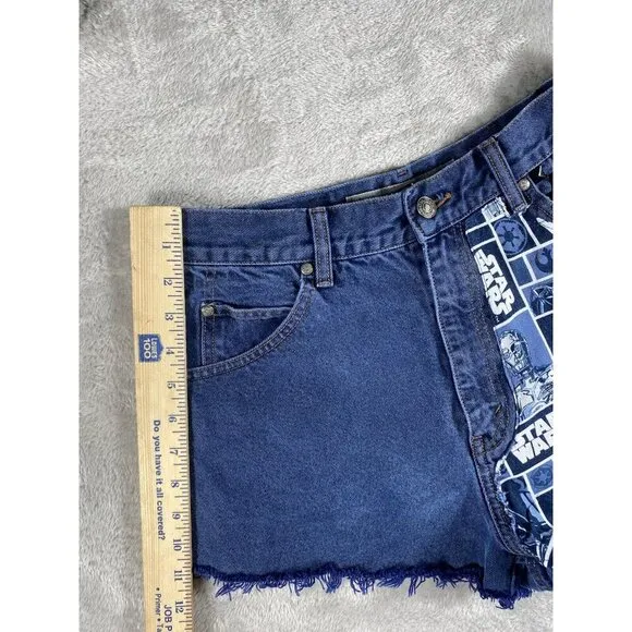 Vintage 90s Levi's 900 High-Waisted Denim Shorts – Star Wars Patchwork &amp; Studded
